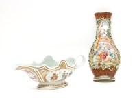 Lot 395 - A porcelain hall wall vase