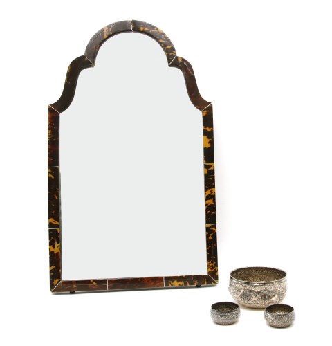 Lot 139 - An early 20th century tortoiseshell dressing mirror