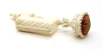Lot 91 - A Victorian ivory pin cushion bracket