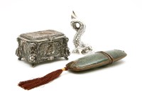 Lot 104 - A Japanese copper and shagreen spectacle case