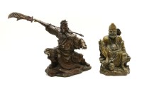 Lot 382 - Two Chinese bronze figures