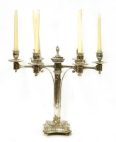 Lot 974 - A Swedish silver-plated candelabrum for six lights