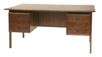Lot 606 - A Danish rosewood desk