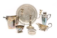 Lot 359 - A silver plated ice bucket of ovoid form
