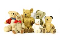 Lot 291 - A group of six teddy bears