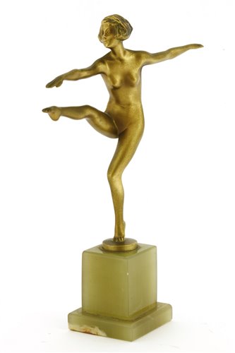 Lot 131 - An Art Deco gilt figure of a dancer