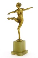 Lot 131 - An Art Deco gilt figure of a dancer