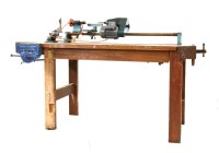 Lot 543 - Woodworking machinery - hardwood work bench