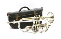 Lot 398 - A Besson silver plated cornet