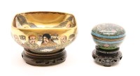 Lot 347 - A Japanese Satsuma pottery bowl