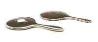 Lot 125 - Two tortoiseshell and silver hand mirrors