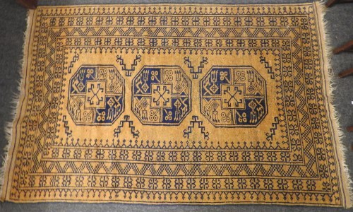 Lot 512 - Two golden coloured ground rugs