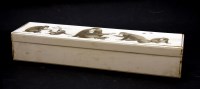 Lot 95 - A Japanese ivory glove box