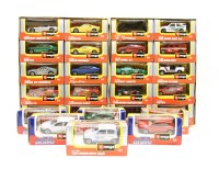 Lot 222 - A collection of Burago 1/43 die cast boxed model cars