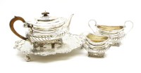 Lot 131 - A late 19th century four piece silver tea service