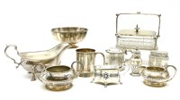 Lot 118 - A collection of silver and silver plated items