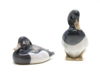 Lot 368 - A pair of Royal Copenhagen ducks