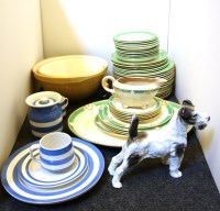 Lot 371 - A collection of T.G Green blue and white banded kitchenware