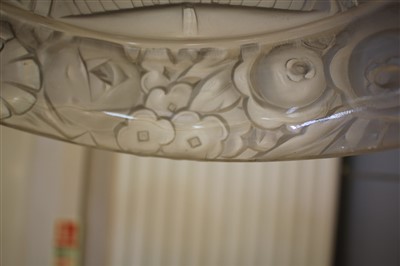 Lot 141 - An Art Deco cast lamp