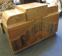 Lot 654 - An Art Deco walnut inlaid cocktail cabinet