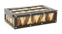 Lot 143 - A porcupine quill and ebony box