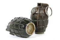 Lot 170 - Two deactivated grenades or Mills bombs