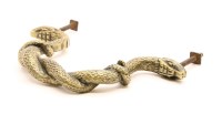 Lot 176 - A finely cast brass Regency handle in the form of an entwined serpent