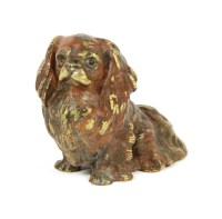 Lot 180 - A cold painted bronze model of a pekingese