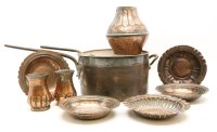Lot 281 - Five Eastern white metal and copper bowls