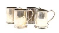 Lot 124 - A pair of silver tankards