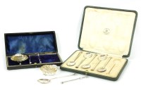 Lot 74 - A set of six cased silver spoons