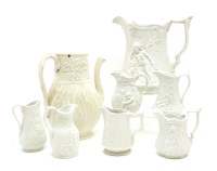 Lot 277 - A collection of Portmeirion Parian jugs and one other