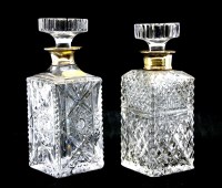 Lot 137 - Two similar silver mounted whisky decanters