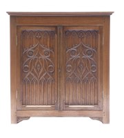 Lot 655 - A Gothic style side cabinet