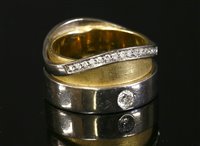 Lot 368 - A yellow and white gold, diamond set Patricia ring by Kim Gioielli