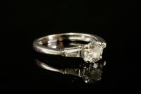 Lot 573 - An 18ct white gold single stone diamond ring