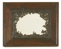 Lot 13 - An oak mirror