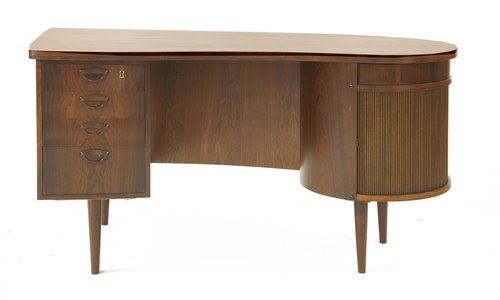Lot 273 - A Danish rosewood desk