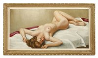 Lot 151 - A...Robert, A NUDE ON A BED