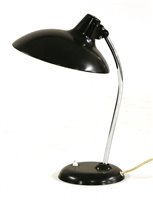 Lot 284 - A black enamelled and chrome table lamp