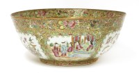 Lot 248 - A Chinese Canton enamelled punch bowl