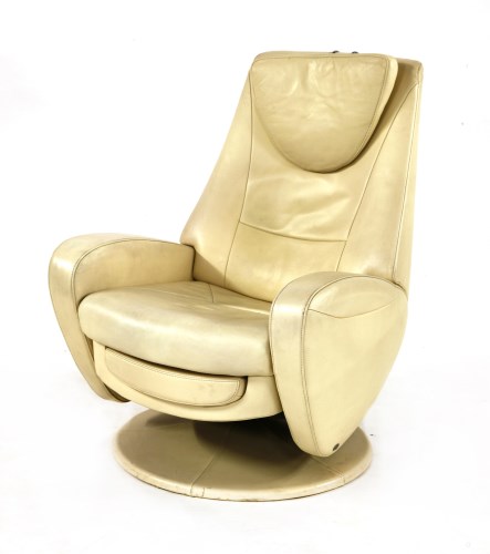 Lot 716 - A De Sede DS220 white leather chair