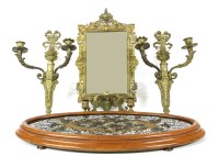 Lot 325 - A late 19th century to early 20th century gilt metal girandole mirror