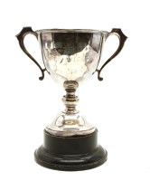 Lot 119 - A silver twin handled trophy cup