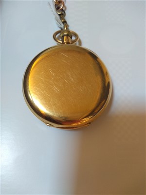 Lot 589 - An 18ct gold open faced pocket watch