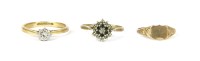 Lot 43 - A gold single stone diamond ring
