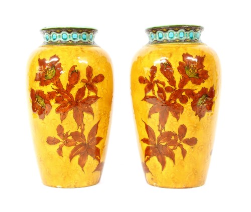 Lot 391 - A pair of Sevres vases