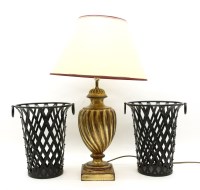 Lot 321 - A gilt table lamp