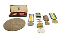 Lot 104 - A First World War medal group awarded to John Rowley