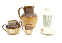 Lot 307 - A collection of various ceramics to include a twin handled Hornsea vase by John Clappison